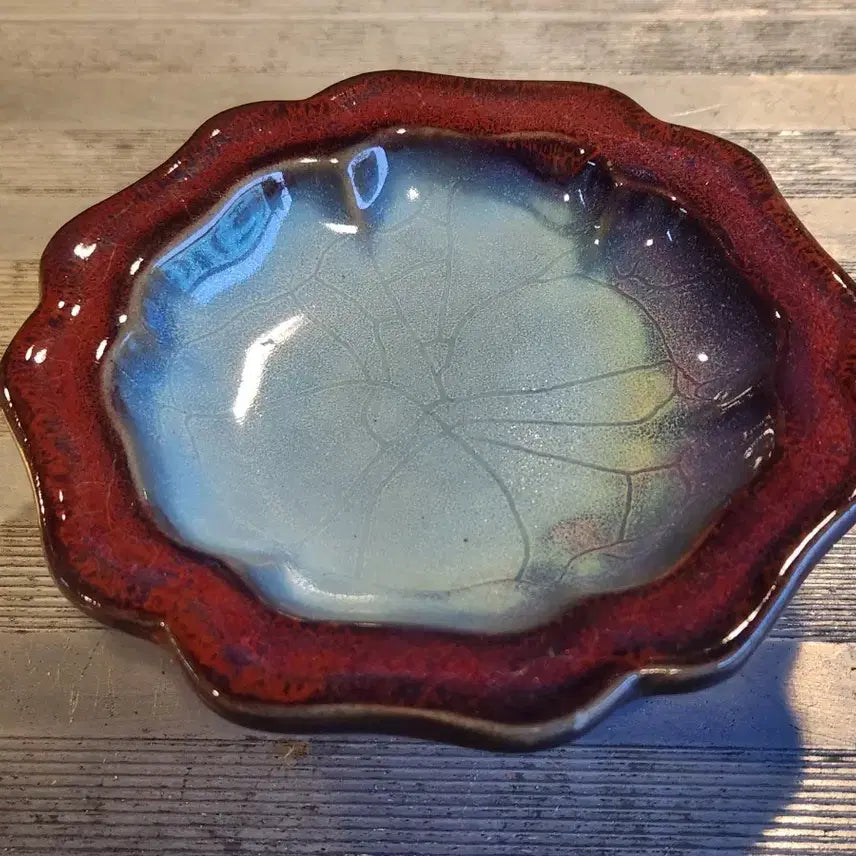 [BUNJANG] Jun Ware Flower Shape Water Basin / 중국도자기 요변좋은 균요 화형수반