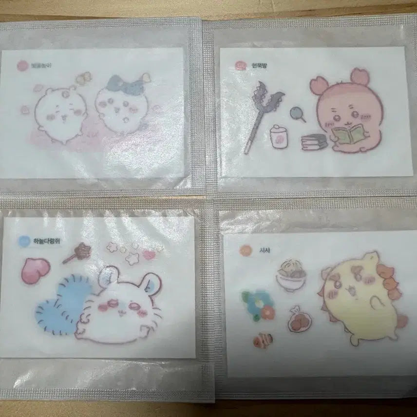 [BUNJANG] Chiikawa Big Sticker Collection (4 Types) - Unsealed Bundle Set / 먼작귀 치이카와 올영 올리브영 빅띠부씰 미개봉 일괄