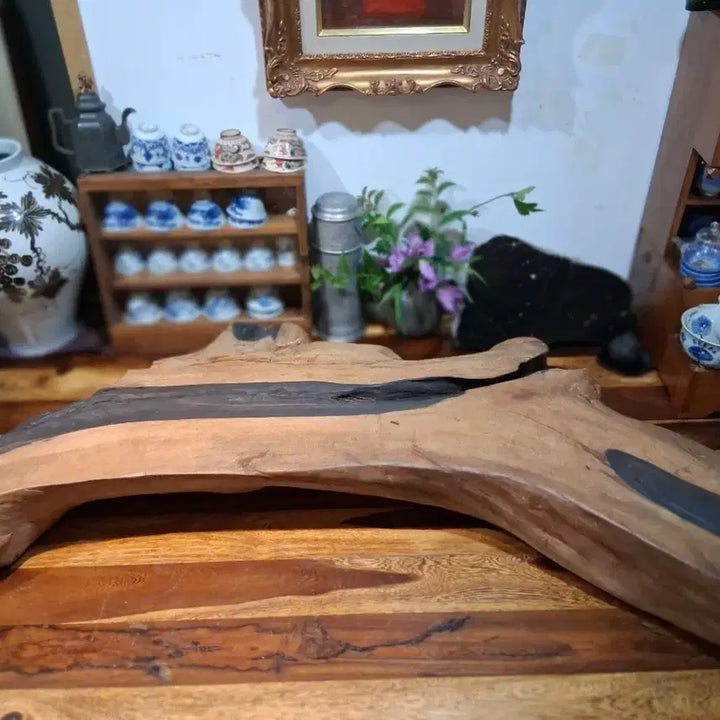 [BUNJANG] Persimmon Wood Tea Table (Chataek) / 다도 먹감나무 차탁 차상