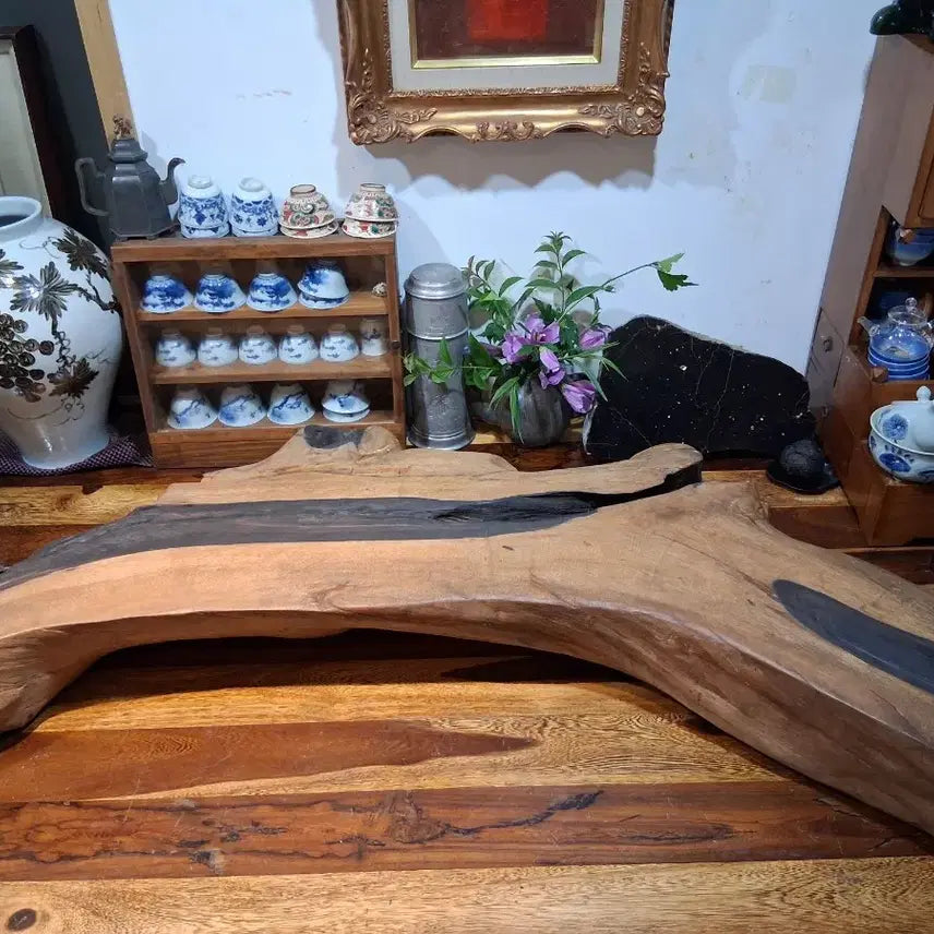 [BUNJANG] Persimmon Wood Tea Table (Chataek) / 다도 먹감나무 차탁 차상