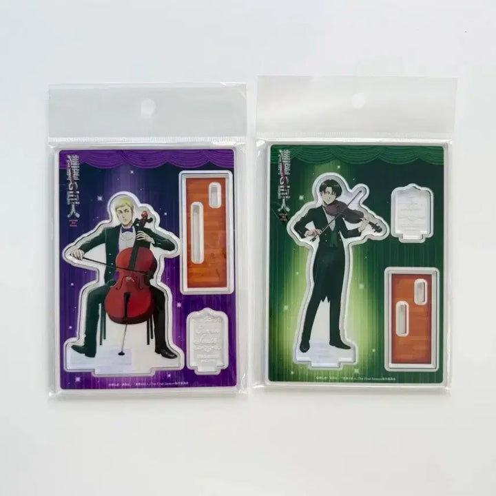 [BUNJANG] Attack on Titan Levi &amp; Erwin Acrylic Set / 진격의 거인 진격거 오케스트라 리바이 엘빈 아크릴 일괄