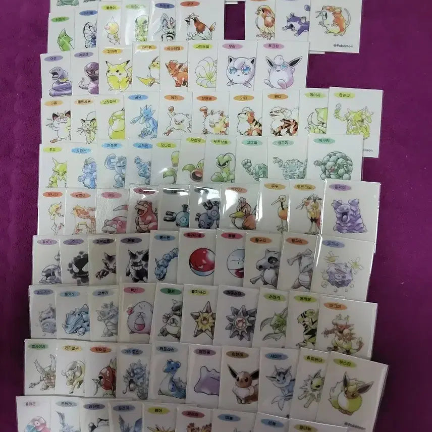 [BUNJANG] Pokemon 30th Anniversary Tteokbokki Stickers Bundle Set / 포켓몬 띠부씰 신상 30주년 일괄 판매