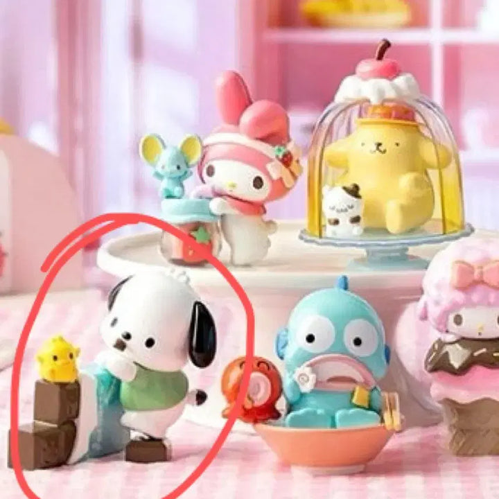 [BUNJANG] Sanrio Tiny Ville Food Story Pochacco Figure / 산리오 타이니빌 푸드스토리 포차코