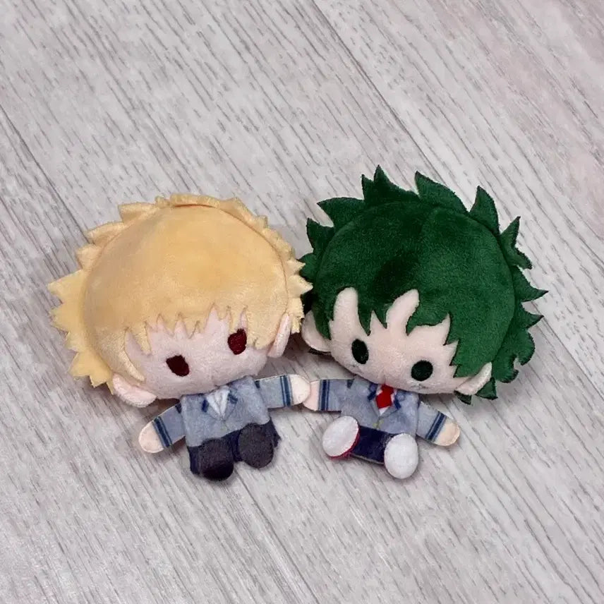 [BUNJANG] My Hero Academia Midoriya &amp; Bakugo Plush Mascot Set / 일괄) 나히아 미도리야 바쿠고 플러시 플러쉬 마스코트 인형
