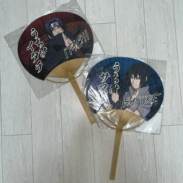 [BUNJANG] Naruto Uchiha Sasuke Itachi Fan Keychain Plush Set / 나루토 우치하 사스케 이타치 부채 키링 인형 세트