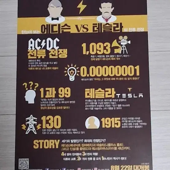 [BUNJANG] The Current War B Movie Flyer (2019) - Benedict Cumberbatch, Tom Holland, Nicholas Hoult / 베네딕트컴버배치 톰홀랜드 니콜라스홀트 커런트워B 전단지