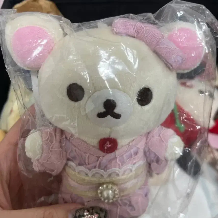 [SOLD OUT] 리락쿠마 인형 핑크 레이스 유카타 기모노