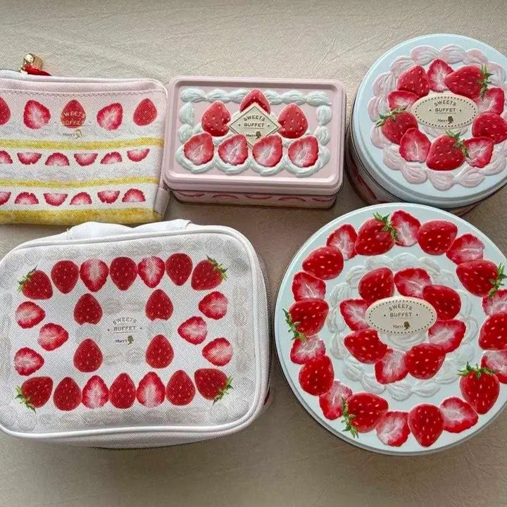 [BUNJANG] Mary Chocolate Sweet Buffet Series Tin Case &amp; Pouch Set / 7월 이벤트>메리 초콜릿 스위트 뷔페 시리즈 (2025)