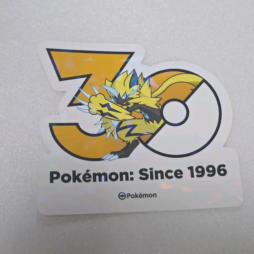 [BUNJANG] Pokemon 30th Anniversary Logo Sticker Zeraora / 포켓몬 성수 30주년 로고 스티커 제라오라