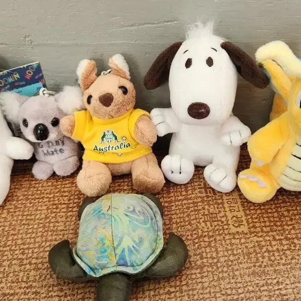 [BUNJANG] Snoopy, Pokemon, Dragon Ball, Moomin, Koala, Kangaroo, Turtle Plush Bundle Set / 스누피 포켓몬스터 드래곤볼 인형 6종 일괄