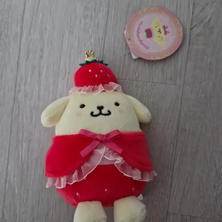 [BUNJANG] Pompompurin Strawberry Crown Mascot Plush / 폼폼푸린 딸기왕관 마스코트