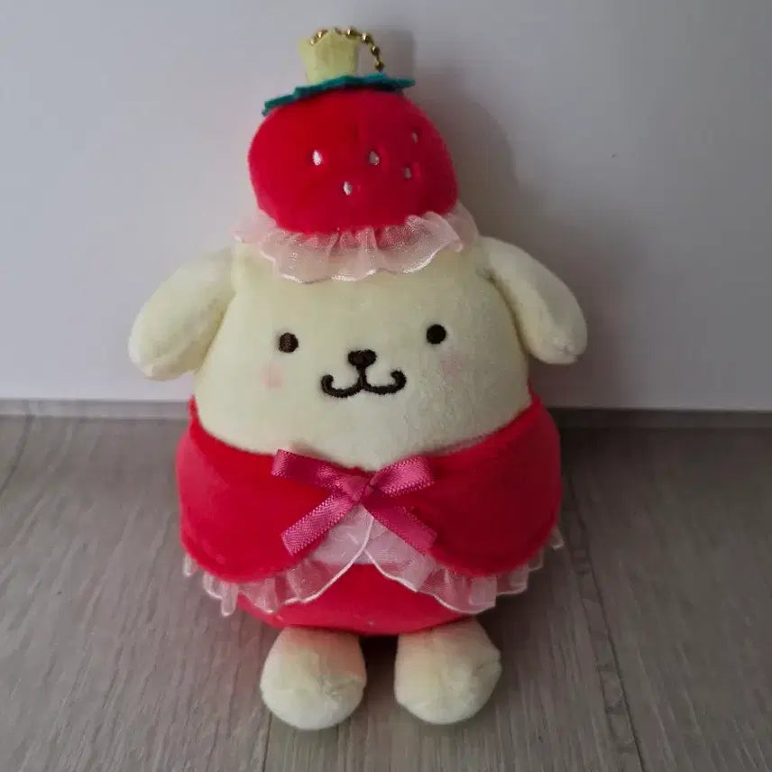 [BUNJANG] Pompompurin Strawberry Crown Mascot Plush / 폼폼푸린 딸기왕관 마스코트