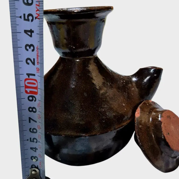 [BUNJANG] Black Glazed Earthenware Pitcher Folk Art / 흑유 옹기주자 민속품