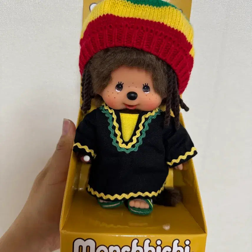 [BUNJANG] Monchhichi Doll Reggae Style / 자메이카 레게 몬치치 인형 새상품