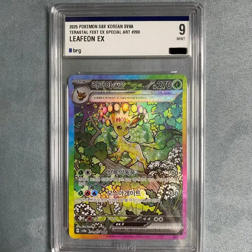 [BUNJANG] Pokemon Leafeon EX SAR BRG Graded Card / 포켓몬스터 리피아 EX SAR BRG9등급