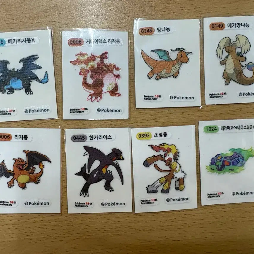[BUNJANG] Pokemon Mini Stickers - Mega Charizard X, Gigantamax Charizard, and More / 메가리자몽x 거다이맥스 리자몽 리자몽 및 다른 띠부실