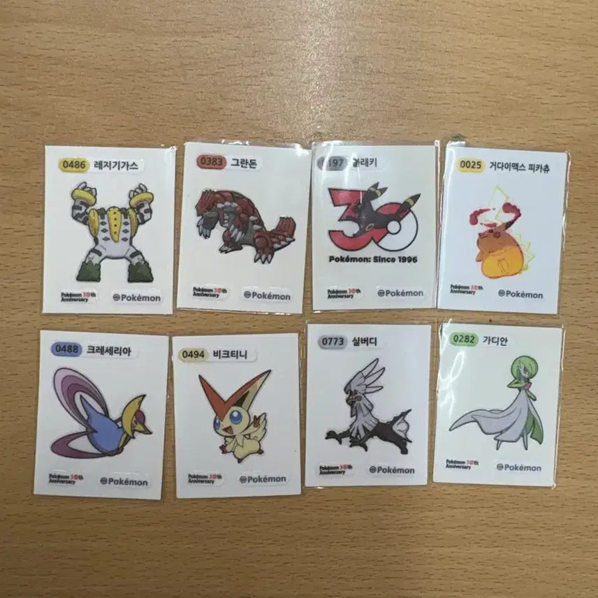 [BUNJANG] Pokemon Stickers (Granderson, Regigigas, Cresselia, Victini) / 그란돈 레지기가스 크리세리아 비크티니 및 다른 띠부실