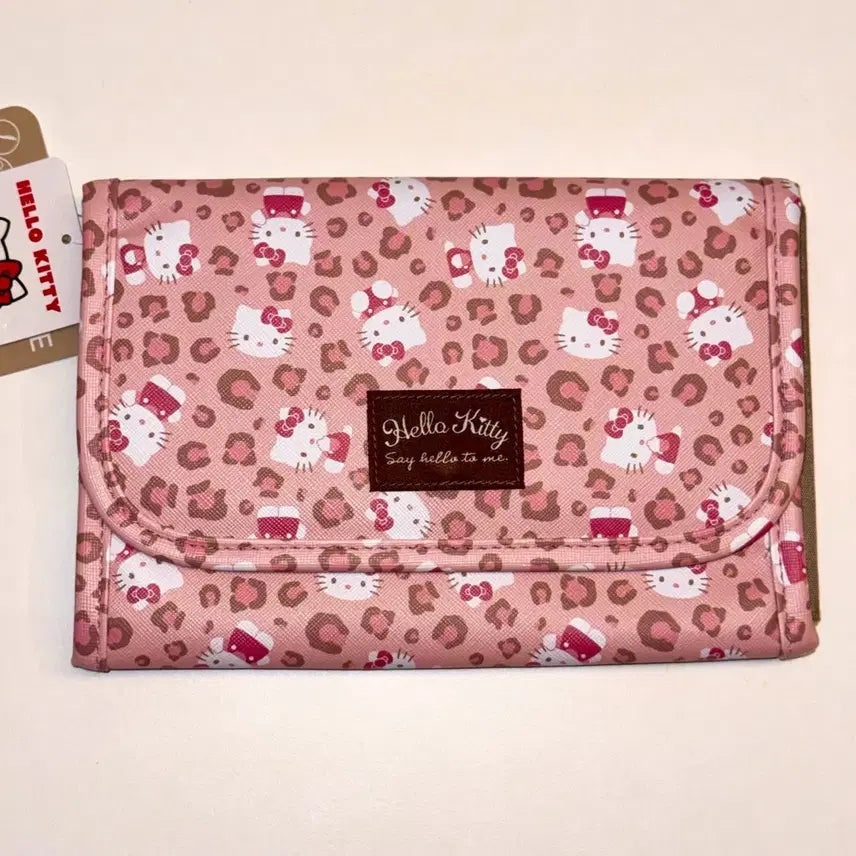 [BUNJANG] Abail Sanrio Hello Kitty Leopard Multi Pouch Case / 아베일 산리오 헬로키티 레오파드 호피 멀티 통장 파우치 케이스
