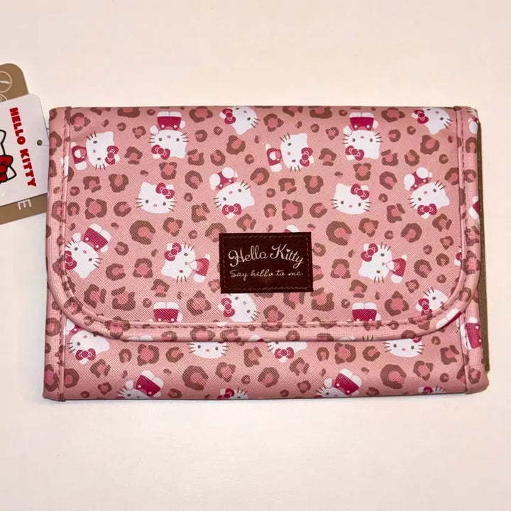 [BUNJANG] Abail Sanrio Hello Kitty Leopard Multi Pouch Case / 아베일 산리오 헬로키티 레오파드 호피 멀티 통장 파우치 케이스