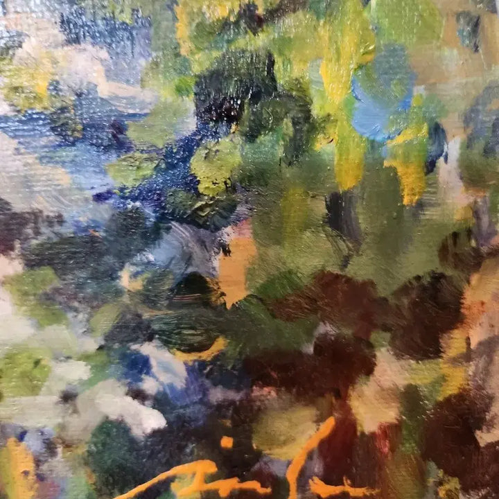 [BUNJANG] Artist Jeong In-soo Claude Monet "Poplars at the Seine" Reinterpretation Painting (Size 20) / [정인수 화백] 클로드 모네 &