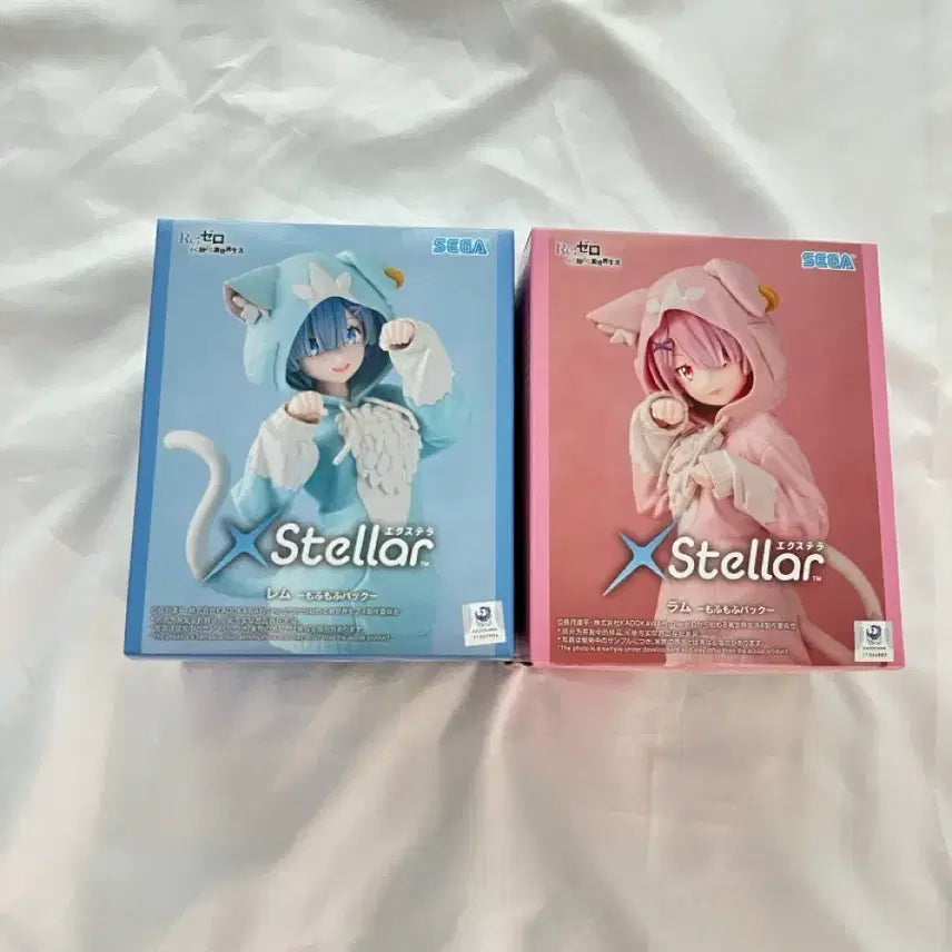 [BUNJANG] Re:Zero Rem &amp; Ram "Mofumofu" EXTELLA Figure Set (Sealed) / 리제로 렘람 세트 모후모후 엑스텔라 피규어