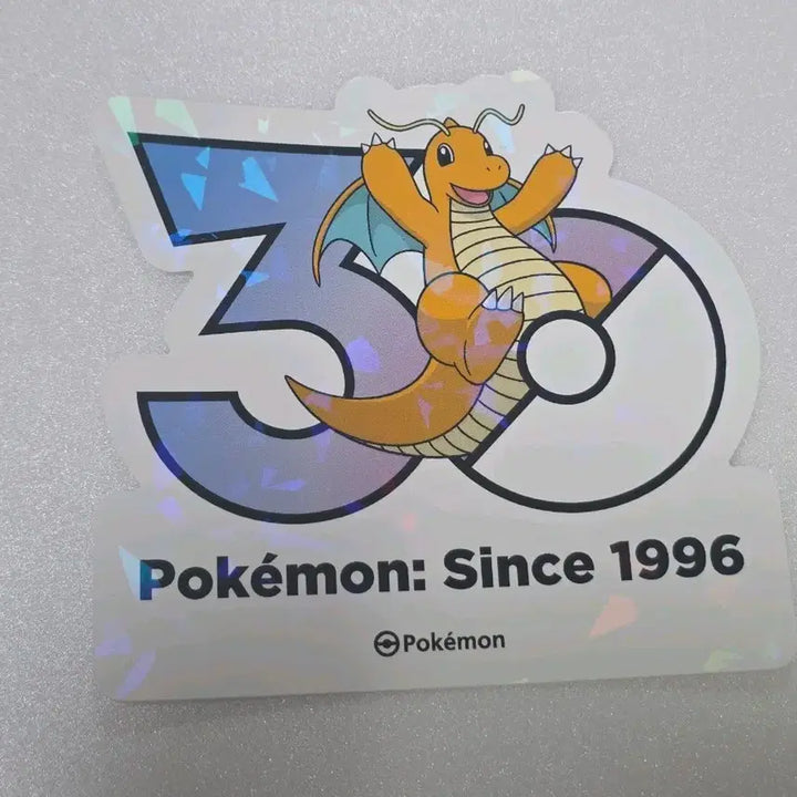 [BUNJANG] Pokemon 30th Anniversary Dragonite Logo Sticker / 포켓몬 성수 30주년 로고 스티커 망나뇽
