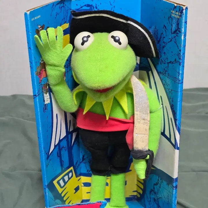 [BUNJANG] Vintage Toy Biz Muppet Treasure Island Captain Kermit Plush / 빈티지 토이비즈 머펫의 보물섬 커밋 선장 인형