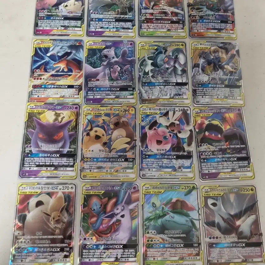 [BUNJANG] Pokemon Tag Team 16 Card Set / 포켓몬카드 테그팀  16종