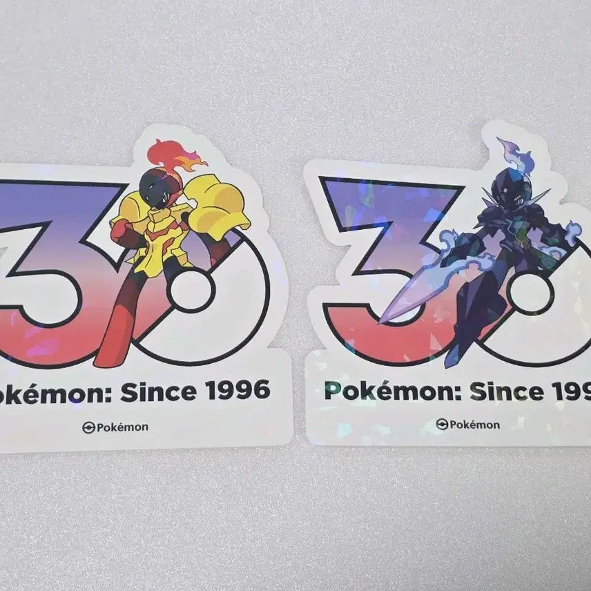 [BUNJANG] Pokemon 30th Anniversary Logo Sticker Cadinarma + Arcanine / 포켓몬 성수 30주년 로고 스티커 카디나르마 + 파라블레이즈