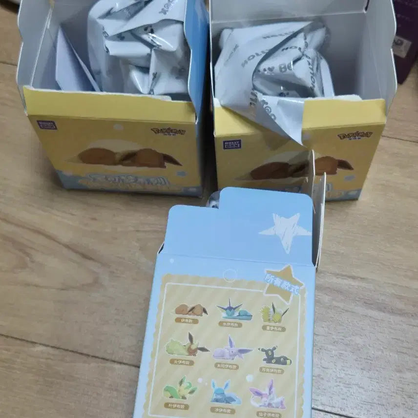[BUNJANG] Sleeping Eeveelutions Vaporeon, Umbreon, Sylveon 3-Set Unsealed / 잠자는이브이 시리즈 샤미드, 블래키, 에브이 3종 세트 미개봉