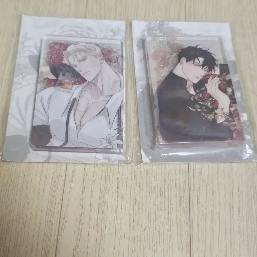 [BUNJANG] Rose and Champagne Sealed Water Glitter Acrylic Bundle Set / 장미와 샴페인 카이원 워터글리터 아크릴 미개봉 일괄