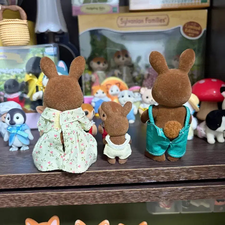 [BUNJANG] Sylvanian Families Brown Rabbit Family Set / 실바니안 올드) 갈색 토끼 가족 일괄