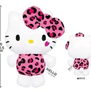 [BUNJANG] Sanrio Hello Kitty Leopard Print Gal Style Plush Doll (2026 New Arrival) / 헬로키티/산리오] 2026신상 호피 갸루 헬로키티