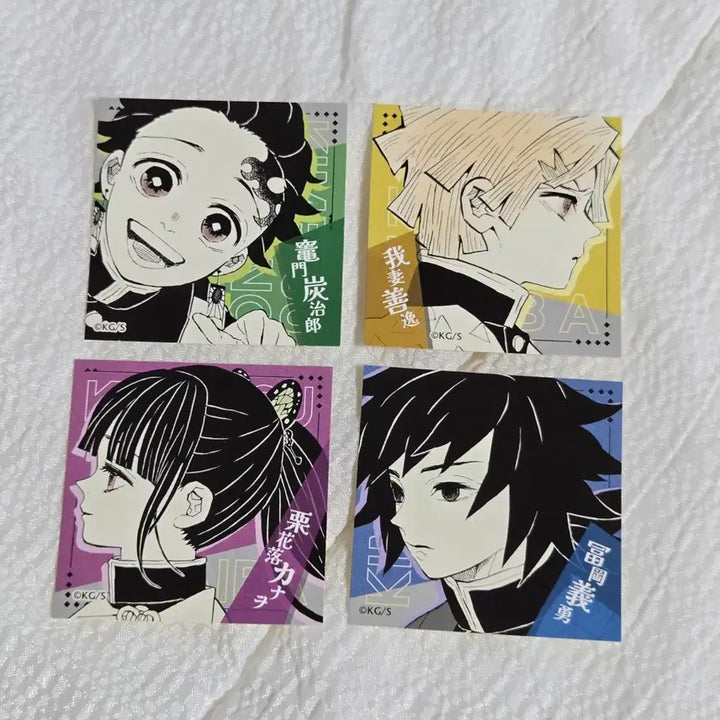 [BUNJANG] Demon Slayer Original Art Square Sticker Bundle - Giyu, Zenitsu, Tanjiro / (일괄)점프샵 귀멸의칼날 귀칼 원화 스퀘어 스티커 - 기유 젠이츠 탄지로