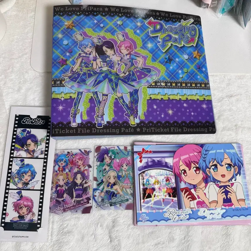 [BUNJANG] Pripara Dressing Pafé Ticket File Wafer Bookmark Set / 프리파라 드레싱파페 일괄 티켓 파일 웨하스 북마크 시온 도로시 레오나