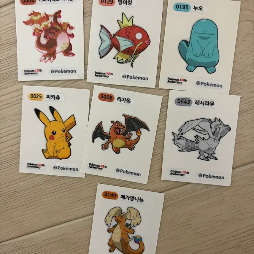 [BUNJANG] Pokemon 30th Anniversary Stickers Bundle Set / 포켓몬 띠부씰 30주년 일괄