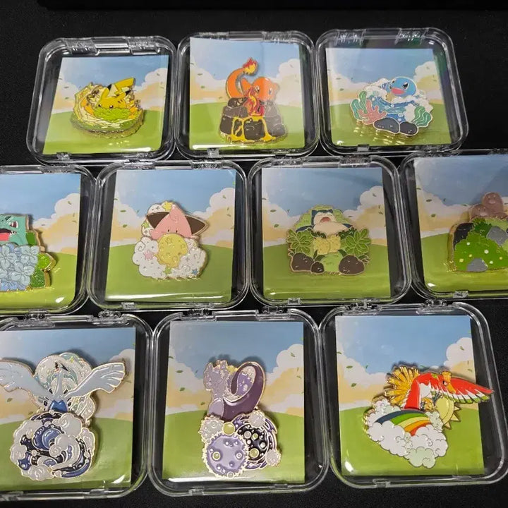[BUNJANG] Pokemon Mini Badges Complete Set / 이삭토스트 포켓몬 뱃지 10종 전종 팝니다.