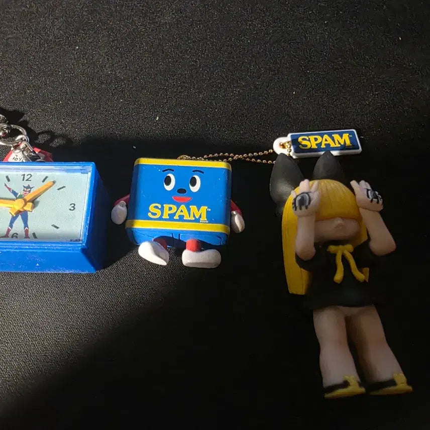 [BUNJANG] Crayon Shin-chan Spam Keychain, Nagiru-chan Figure Bundle Set / 택포 노박  일괄 짱구시계 나기루짱 스팸 키링