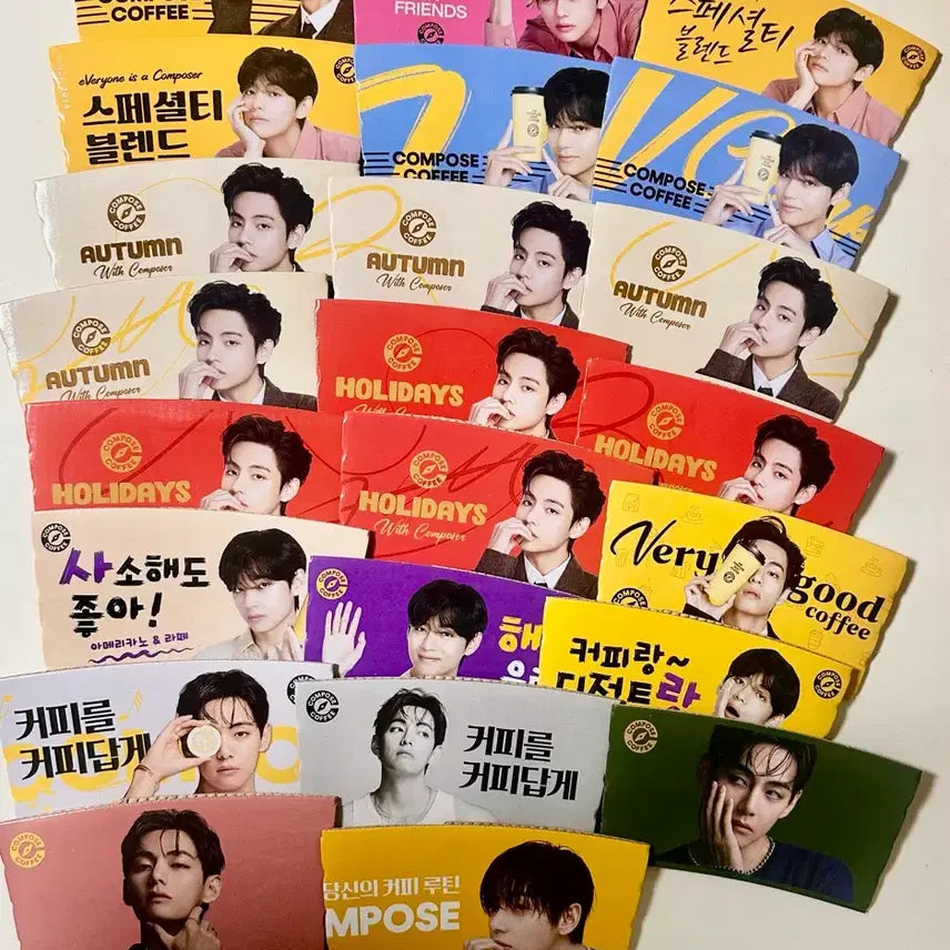 [BUNJANG] Compose BTS V Cup Holder Full Set / 컴포즈 뷔 컵홀더 풀세트