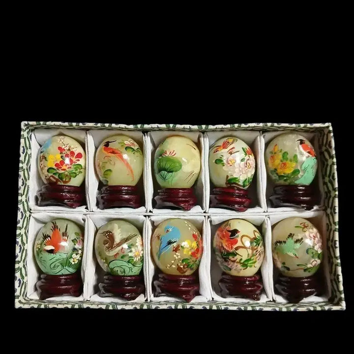 [BUNJANG] Chinese Handmade Jade Egg Ornaments (Set of 10) / 중국 수공예 옥 달걀 장식품