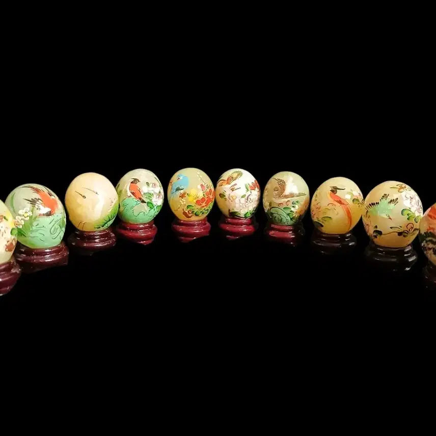 [BUNJANG] Chinese Handmade Jade Egg Ornaments (Set of 10) / 중국 수공예 옥 달걀 장식품