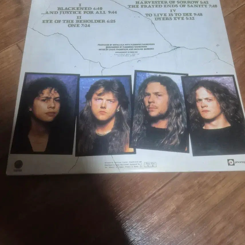 [BUNJANG] Metallica 4th Album ...And Justice For All 2LP Vinyl / 메탈리카4집 2lp