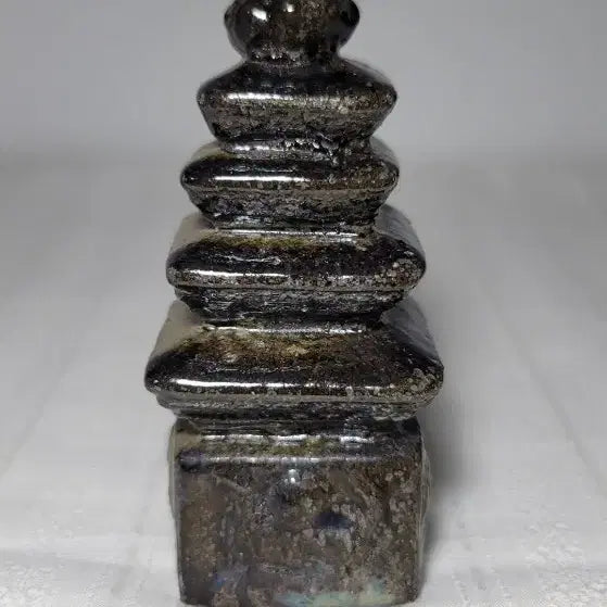 [BUNJANG] Korean Black Glazed Ceramic Pagoda (Guardian Buddha Pagoda) / 흑유도자기불탑(호신불탑)