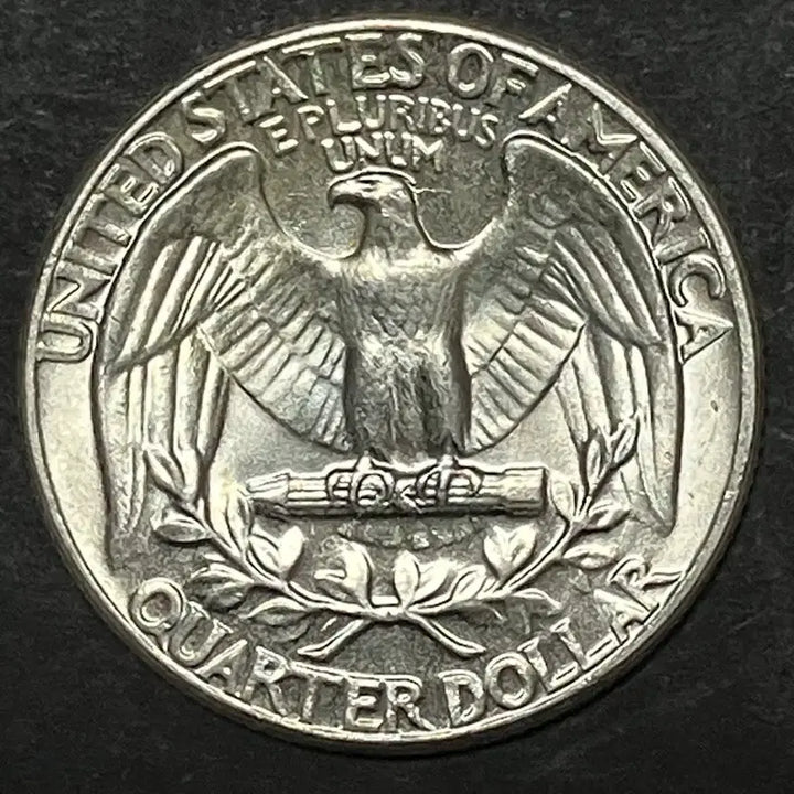 [BUNJANG] 1964 Washington Quarter Silver Coin (Philadelphia Mint, Uncirculated) / 1964년 미국 워싱턴 쿼터 25센트 은화 (필라델피아, 미사용급)