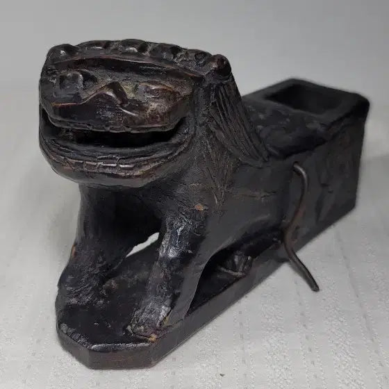 [BUNJANG] Antique Lacquered Wood Haechi Ink Marker / 해태먹줄통(옛날민속품)