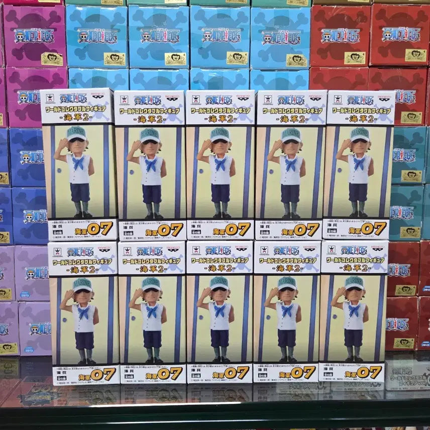 [BUNJANG] One Piece World Collectable Figure Marine Set (10 Figures) / [월콜 WCF] 원피스 월콜 해군 해병 10종 일괄 판매