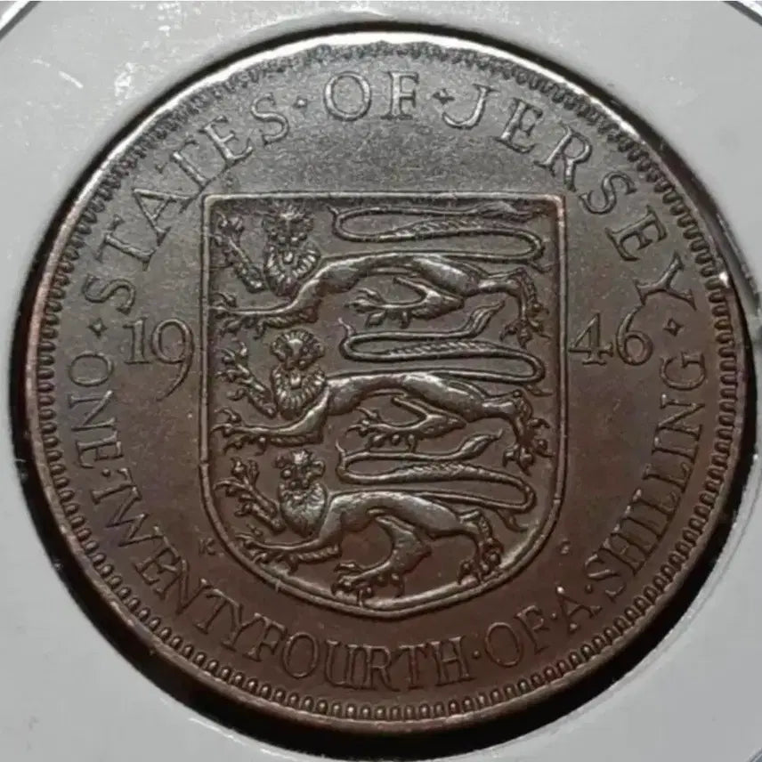[BUNJANG] 1946 UK Jersey 1/24 Shilling Coin / 영국 저지 준미사용 1946년 1/24실링.외국주화.주화 화폐 동전