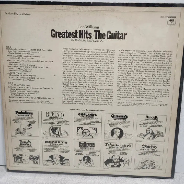 [BUNJANG] John Williams Guitar Masterpieces Early US Press LP / 존 윌리암스 기타 명곡 미국 초반 LP