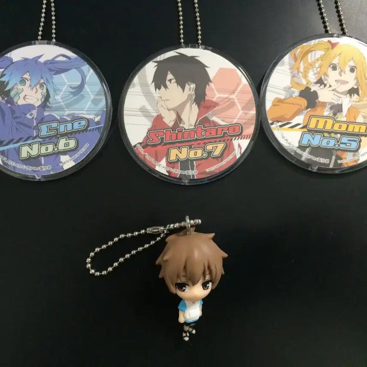 [BUNJANG] Kagerou Project Acrylic Keychain Set &amp; Hibiya Figure Keychain / 카게로우 프로젝트 아크릴 키링 3종 +히비야  피규어키링 스윙가챠