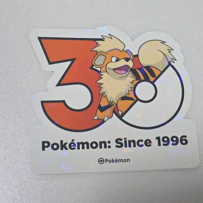 [BUNJANG] Pokemon 30th Anniversary Logo Sticker Gardie / 포켓몬 성수 30주년 로고 스티커 가디